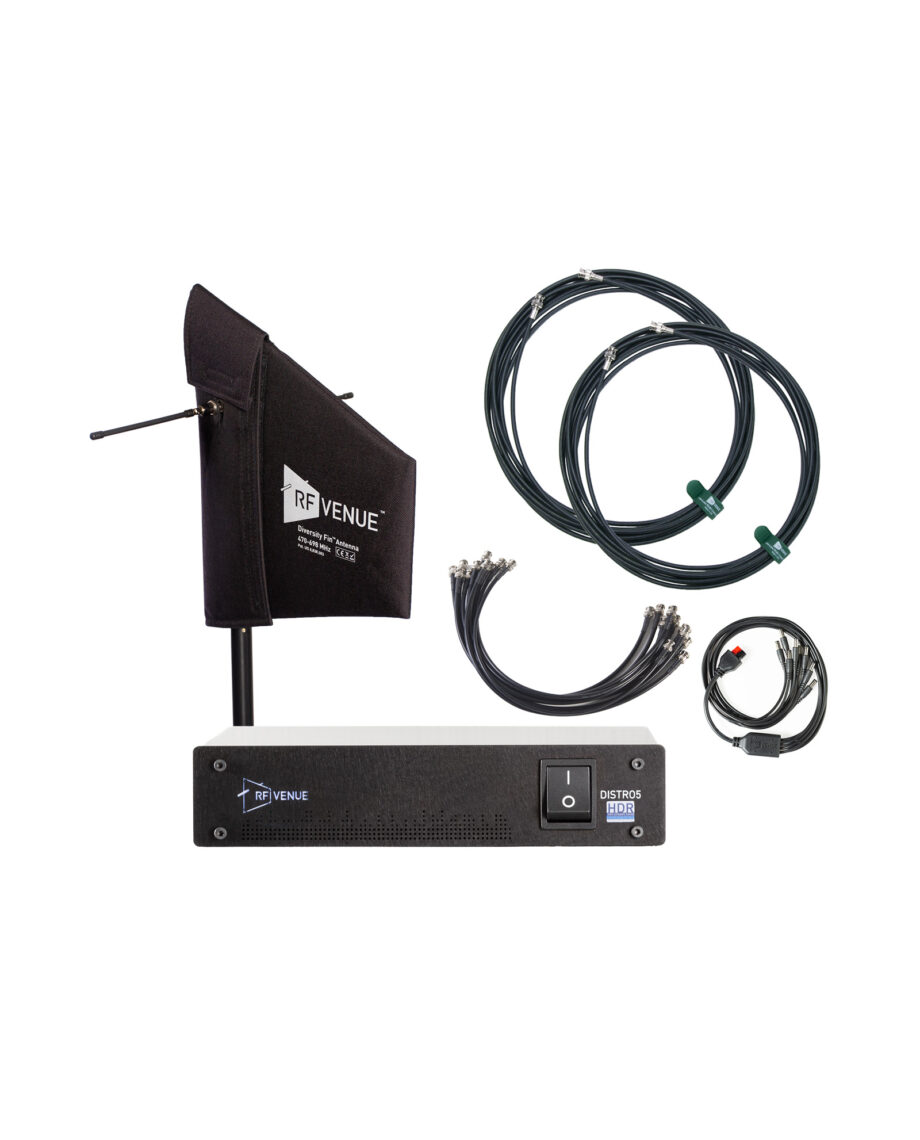 Rf Venue Distro5 Hdr 5 Channel Wireless Mic Pack, Diversity Fin Antenna 1